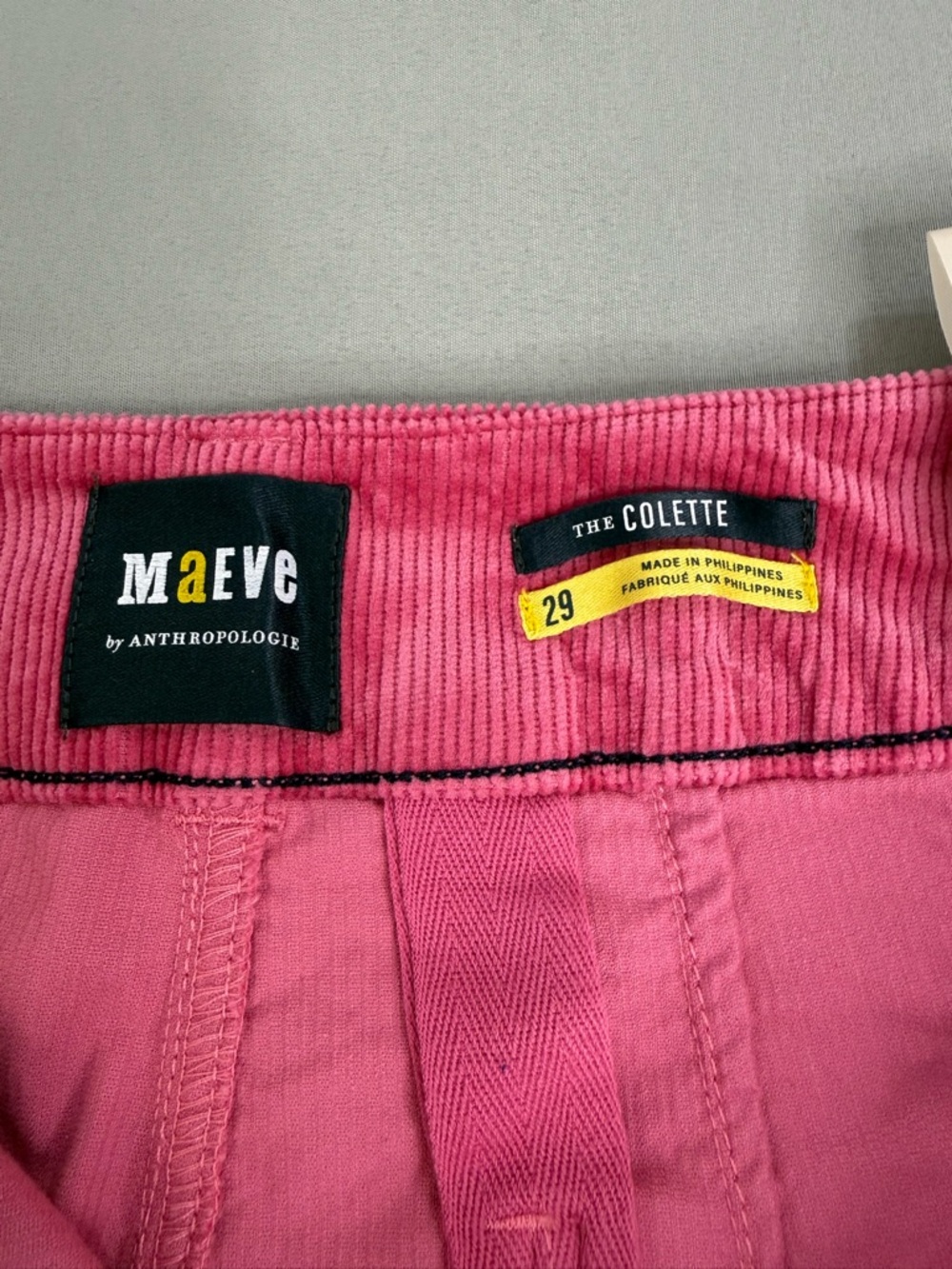 Anthropologie Maeve Colette Pink Corduroy Pants Size 29 NWT - Picture 2 of 12